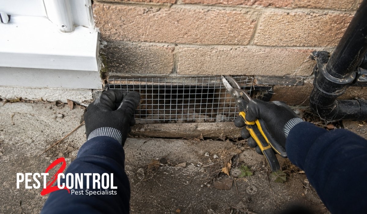 Mouse proofing an entry point at a home in Bexley